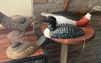 Group of 4 contemporary duck decoys