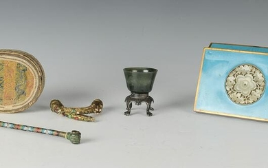 Group of Chinese Jade and Silver, 19th Century