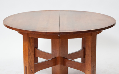 Gustav Stickley Model 634 Mission Oak Arts and Crafts Extension Dining Table, c.1912