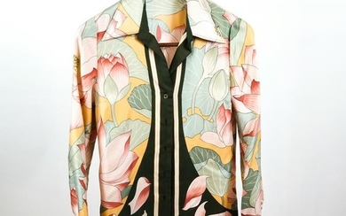 HERMES Silk Blouse - Pastel Floral Print