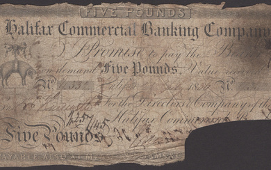 Halifax Commercial Banking Company Limited, £5, 22 July 1836, serial number y332,...