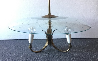 Hanging lamp - Brass, Glass