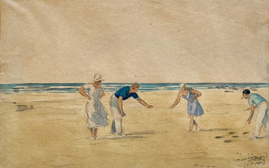 ** Henri Lebasque 1865-1937 (French) Summer games, 1933 watercolor...
