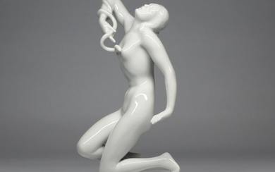 Herend - István Szilágyi Nagy (1900-1954) - Figurine - Cleopatra with the snake - Porcelain