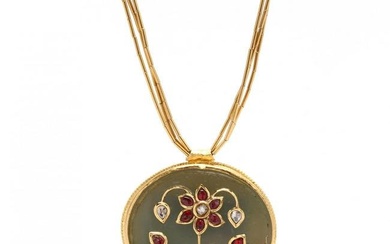 High Karat Gold and Gem-Set Necklace, Kurtulan