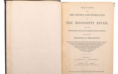 Humphreys, Andrew A. - Abbot, Henry L. Report upon the Physics and Hydraulics of the Mississippi River... Washington, 1867. Mapa plegad