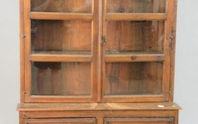 Hutch with raised panels, ht. 71", wd. 45".