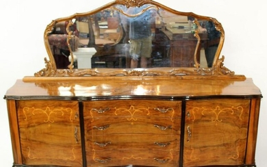 Italian Chippendale inlaid sideboard