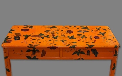 日本 漆器桌 JAPANESE LACQUER TABLE. H 107cm W 50cm...