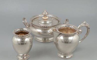 J.M. van Kempen & Zn. - Lepelvaas - Sugar and cream set (3) - .833 silver