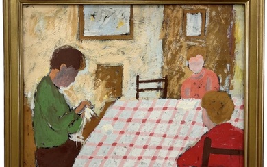 JULES ALVARD (b. 1945, France) Modernist Dinner Scene