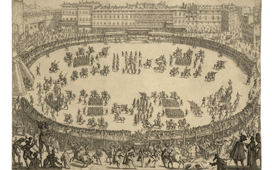 Jacques Callot (Nancy, 1592 - 1635), La parata. Ingresso dei carri di Africa e Asia. 1615.