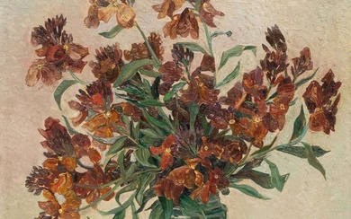 Jakob Nieweg (1877-1955), Stilleven met bloemen in een glazen vaas