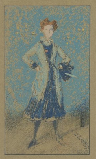 James Whistler lithograph "The Blue Girl" 1905