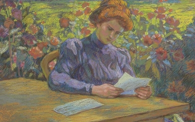Jean PESKÉ (1870-1949) Femme à la lecture