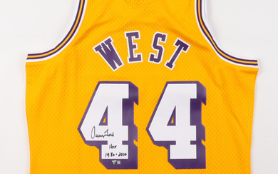 Jerry West Signed Lakers Jersey Inscribed "HOF 1980-2010" (Fanatics)