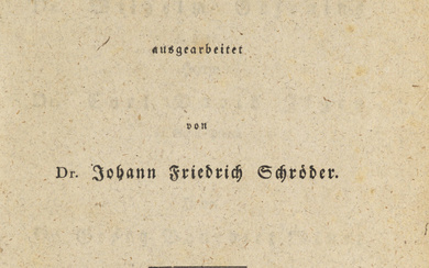 Johann Friedrich Schröder. Deutsch-Hebräisches …
