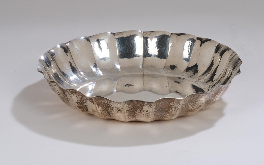 Josef Hoffmann, a large silver bowl, designed in 1935, executed by Alexander Sturm, Vienna