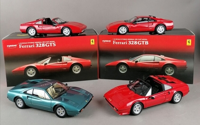 KYOSHO - QUATRE Ferrari échelle 1/18 : 1x 328 GTS 1x 328 GTB 1x 308...