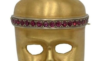Kieselstein-Cord 18 Karat Gold Mask, having line of 19