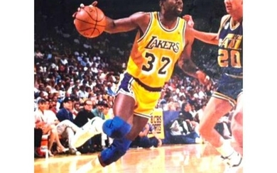 LA Lakers Magic Johnson Color Photograph