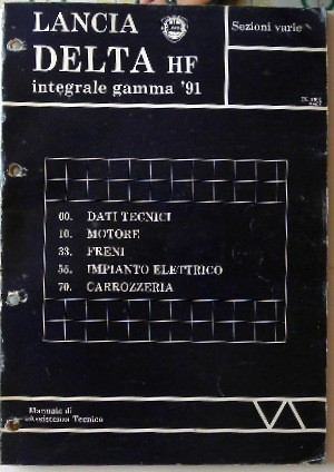 LANCIA DELTA HF INTEGRALE - 1991 - ASSISTENZA TECNICA - SEZIONE 50 ORGANI SUSSIDIARI, 1991