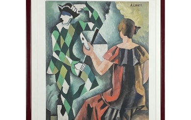 LHOTE André (1885-1962). «Hommage a watteau ». Impression jets d'encre sur toile d'aprés une oeuvre...