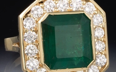Ladies' 7.73 ct Emerald and Diamond, GIA Report SGL Report