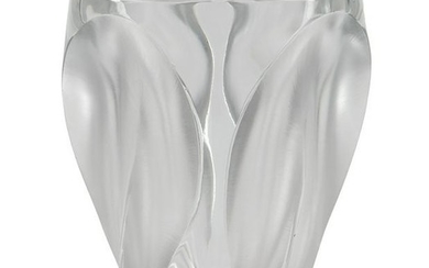 Lalique Clear and Frosted Glass Vase