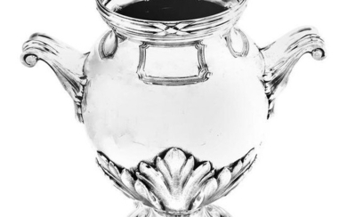 Large Antique French Solid Silver Vase, circa 1900