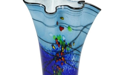Large Signed Murano Glass Vase