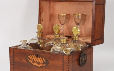 Late Georgian Inlaid Mahogany Liquor Box