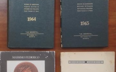 Libri. Lotto di 4 Monografie. Frisione: Monete Italiane 1964 e...