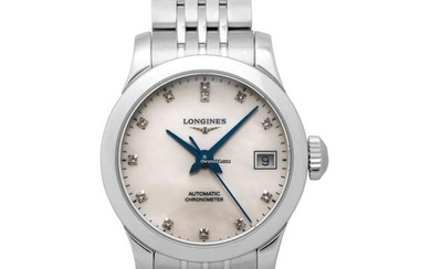 Longines Record L23204876 - Record Automatic Mother of pearl Dial Diamond Indexes Ladies Watch