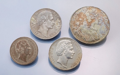 Lot 5 silver coins , Bavaria, comprised...