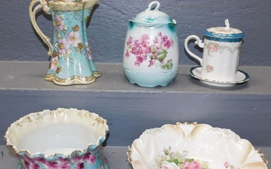 Lot Five Hand Painted Porcelain Items Including Royal Vienna