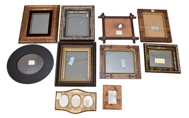 Lot of 10 Antique Picture Frames & Collector's Frame Guide Book