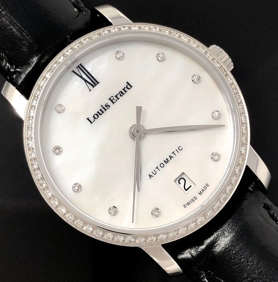 Louis Erard - Automatic Diamond White Mother of Pearl Dial Excellence Collection Swiss Made - 68235SE14.BDC62 - Women - Brand New