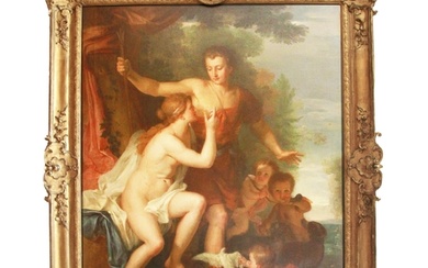 Louis Galloche (1670-1761)(Paris), "Venus and Adonis", Oil o...