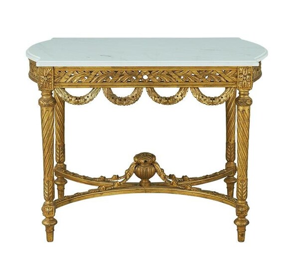 Louis XVI-Style Marble-Top Center Table