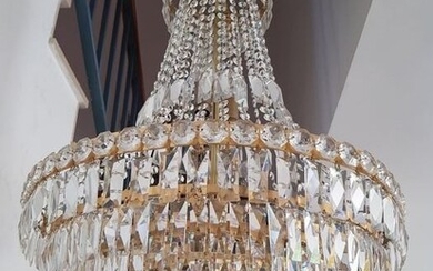 Lujosa Lámpara de Diseño con Lágrimas de Cristal Chandelier - 12 Focos de Luz - Ceiling lamp (1) - Araña - Estilo Victoriana