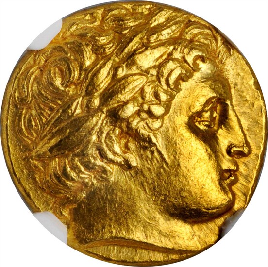MACEDON. Kingdom of Macedon. Philip III, 323-317 B.C. AV Stater (8.57 gms), Abydos Mint, 323-317 B.C. NGC MS, Strike: 5/5 Surface: 4/5. ...