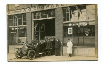 MAUDSLAY. A group of 11 postcards of Maudslay motorcars including 1 outside A.G. Crowe & Co gara