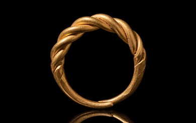 MEDIEVAL VIKING GOLD TWISTED RING