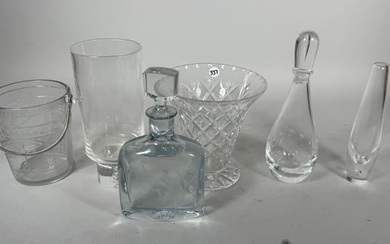 MIDCENTURY MODERN ORREFORS GLASS LOT, 10" AND SMALLER