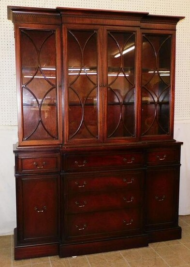 Mahogany China Cabinet with Butler's Desk by Wabash