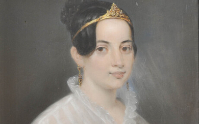 Maler um 1850 / Pittore del 1850 ca. Ritratto di una giovane donna con...