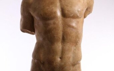 Marble man's torso in the style of the...