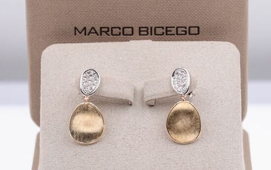 Marco Bicego - 18 kt. Yellow gold - Earrings - 0.18 ct Diamonds