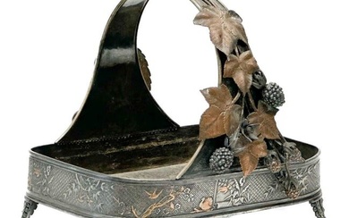 Meriden Brittania American Aesthetic Silver Plate Centerpiece Basket #1676 c1900